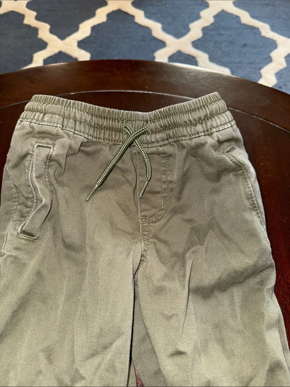 Old Navy Kids Olive Green Drawstring Cuffed Joggers